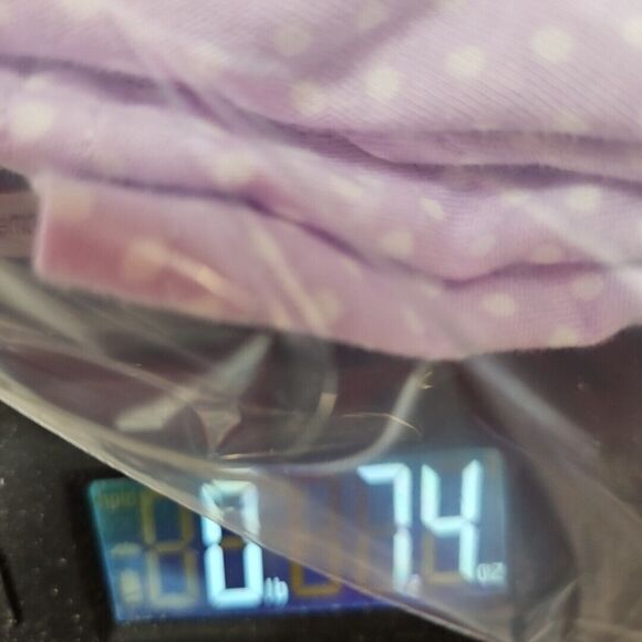 Miss Elaine Purple Polka-dot 1X Nightgown pockets button sleeveless cotton - Picture 11 of 11